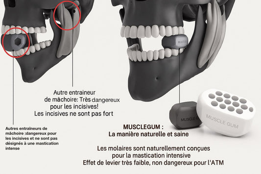 Pourquoi MuscleGum™ est plus sûr et plus efficace que les autres entraîneurs de mâchoire