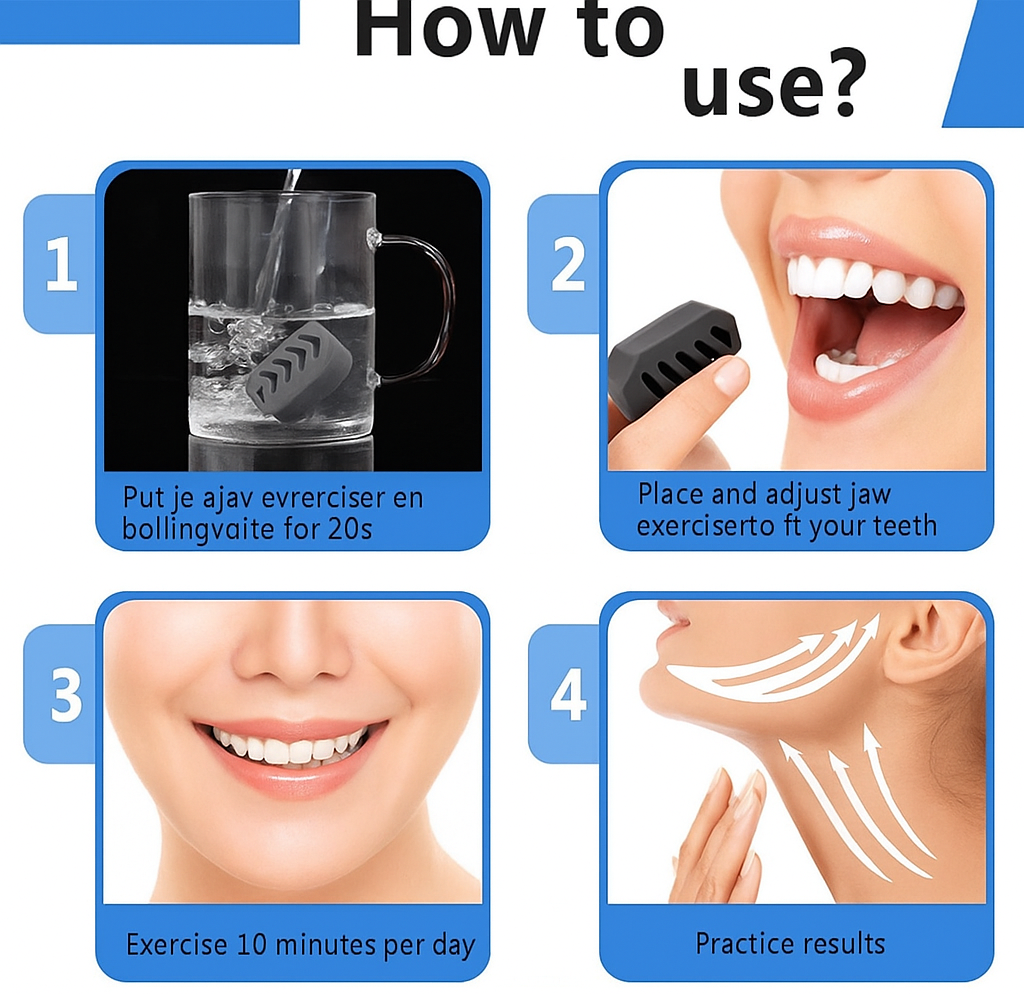 MuscleGum-Entraîneur de mâchoire pour un visage plus marqué (Pack de 6)+guasha gratuite